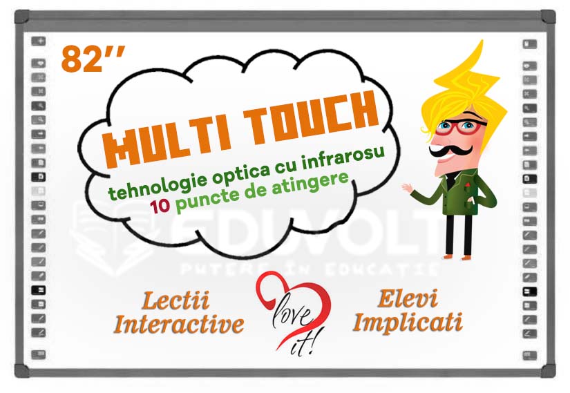Tabla Inteligenta 82 Interactiva Scolara 10 Atingeri