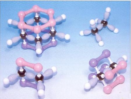 Model molecular orbital - Benzen, Etan, Etenă, Etină - MOLYMOD®