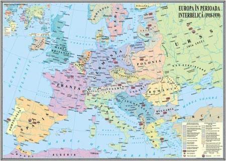 Europa în perioada interbelica (1918 -1939) -1400x1000 mm