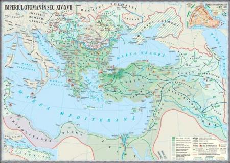Imperiul Otoman în secolele XIV-XVII -1400x1000 mm