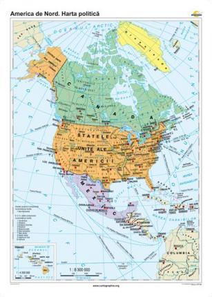 America de Nord: Harta politica -1600x1200 mm