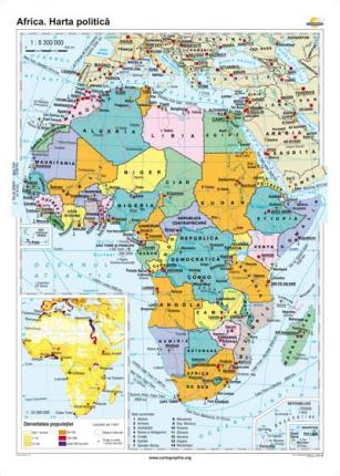 Africa: Harta politica-1400x1000 mm