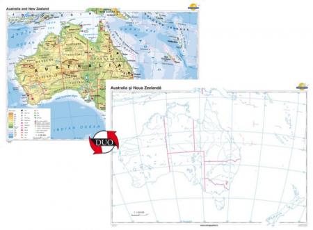 Australia şi Noua Zelandă - DUO -1400x1000 mm