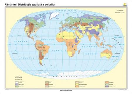 Pământul. Distribuţia spaţială a solurilor -1400x1000 mm