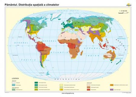 Pământul. Distribuţia spaţială a climatelor -1600x1200 mm