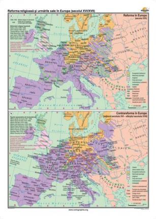 Reforma religioasa si urmarile sale in Europa (secolul XVI-XVII) -1400x1000 mm