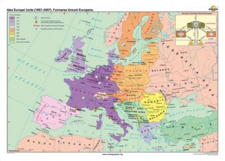 Ideea Europei Unite (1957-2007). Formarea Uniunii Europene -1400x1000 mm