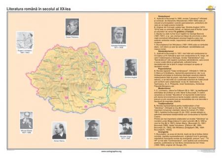 Literatura română în secolul al XX-lea (1400x1000 mm)